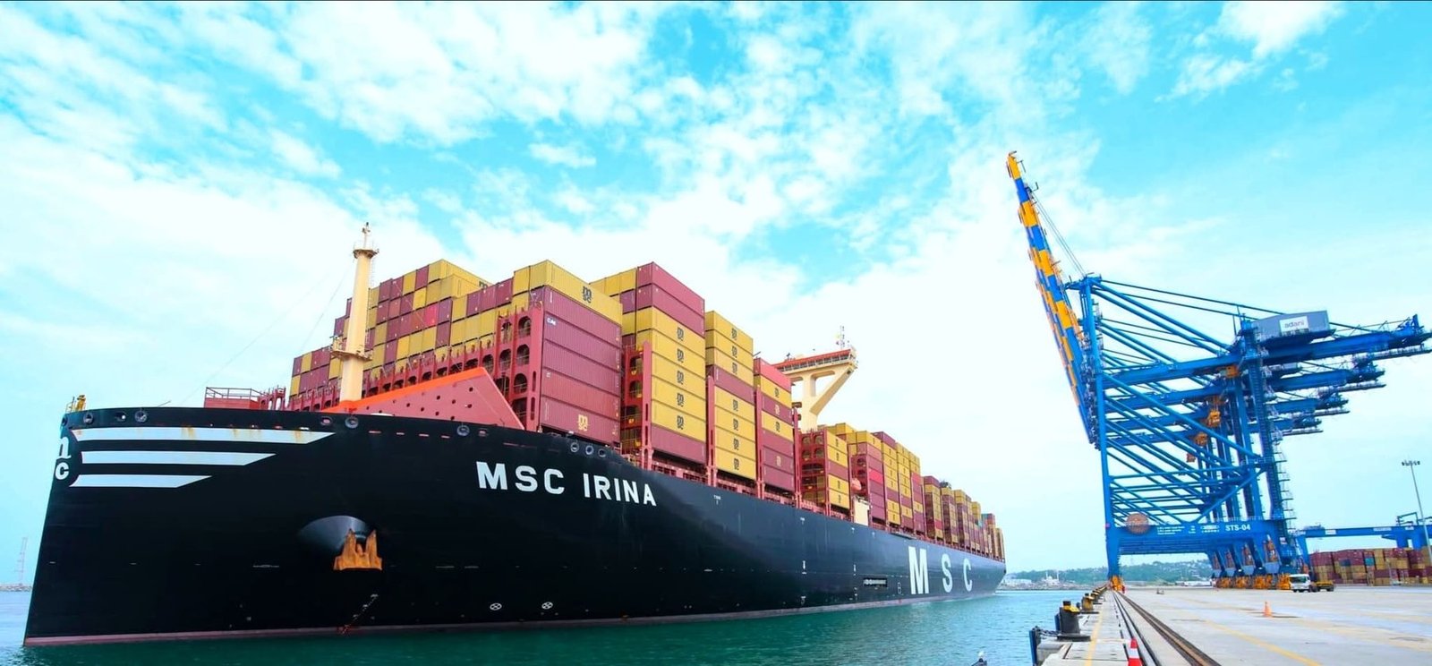A 24,000-TEU-class container ship is less a vessel than a moving district of the world economy. MSC Irina at Vizhinjam International Seaport, India, June 2025. Photograph by Giridharseeman
