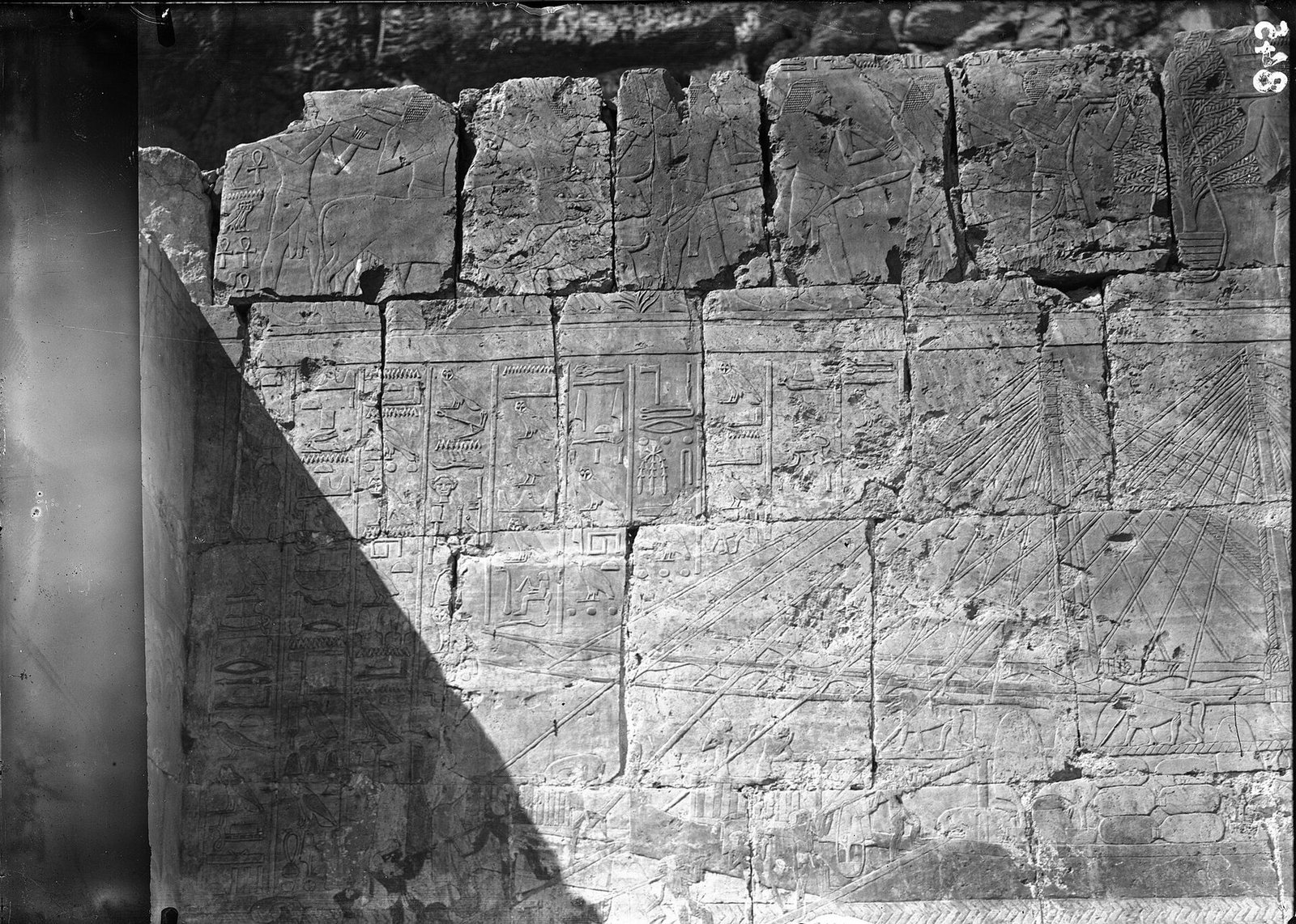 Cargo is loaded onto Egyptian ships at Punt in a relief from Hatshepsut’s mortuary temple at Deir el-Bahari, photographed before restoration. Museo Egizio Photo